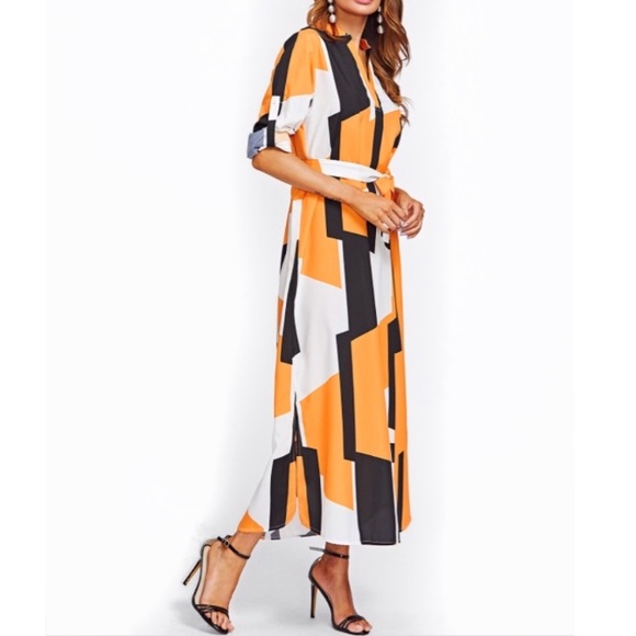 New| COCO GEO PRINT SHIRT DRESS - Picture 3 of 4